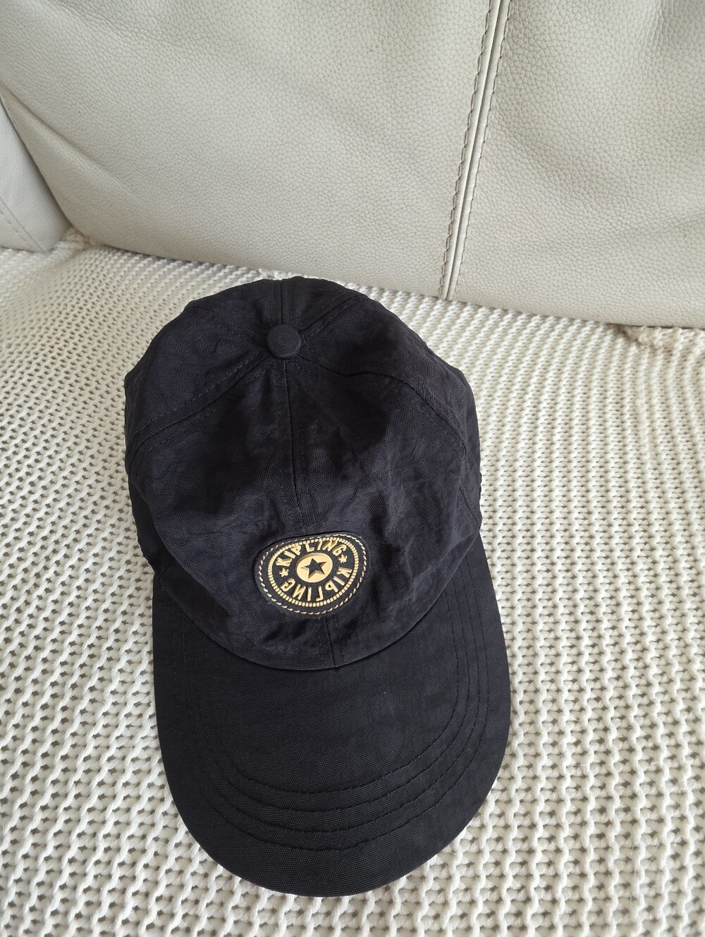 Vintage Kipling Black Logo Patch Baseball Cap Adjustable Unisex View 3